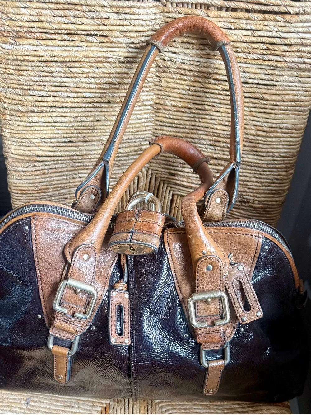 Chloe Brown and Tan Leather Hobo Bag - Picture 12 of 12